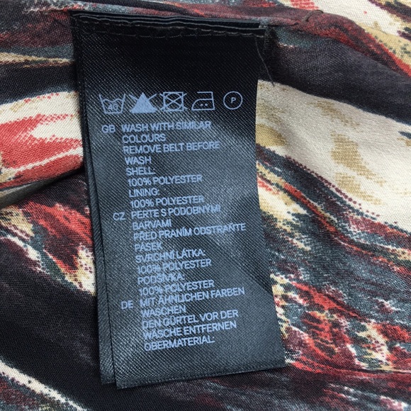 H&M multi color silky ruffle dress - Picture 7 of 8